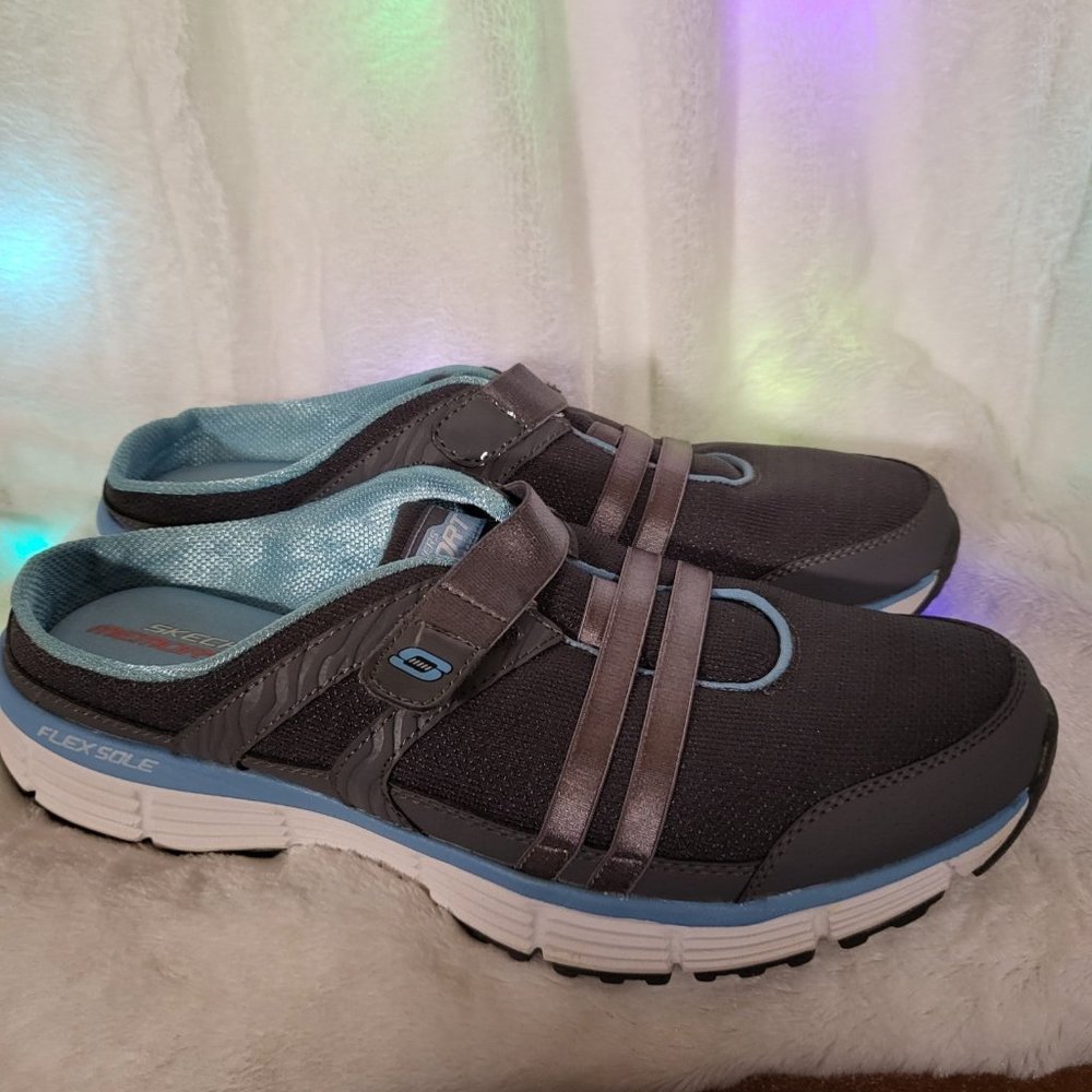 Skechers foam gray slip on shoes size 11